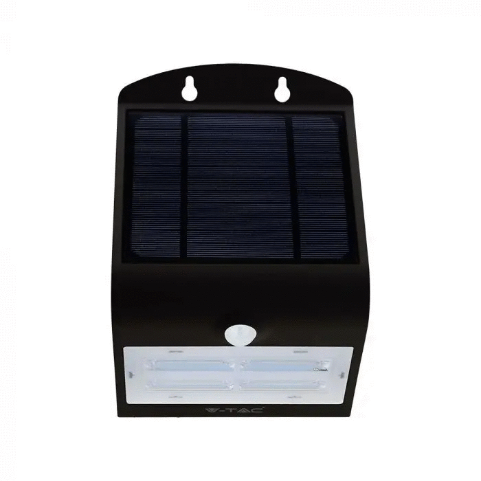 LED Solar Wandleuchte VT-768 3 Watt 4000 k+3000k, Aluminium Druckguss + PC mit Bewegungsmelder PIR_Sensor Kopie