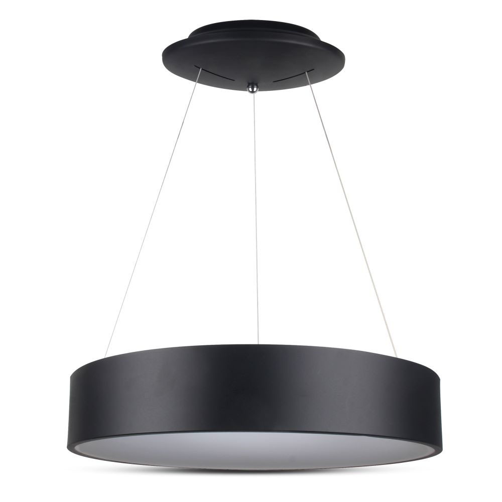 VT-25-1D 20W LED SURFACE SMOOTH PENDANT LIGHT 3000K-BLACK,DIMMABLE