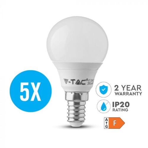V-TAC LED Leuchtmittel/Glühbirne E14 P45 4,5 Watt Kunststoff 3000K EEK: F 