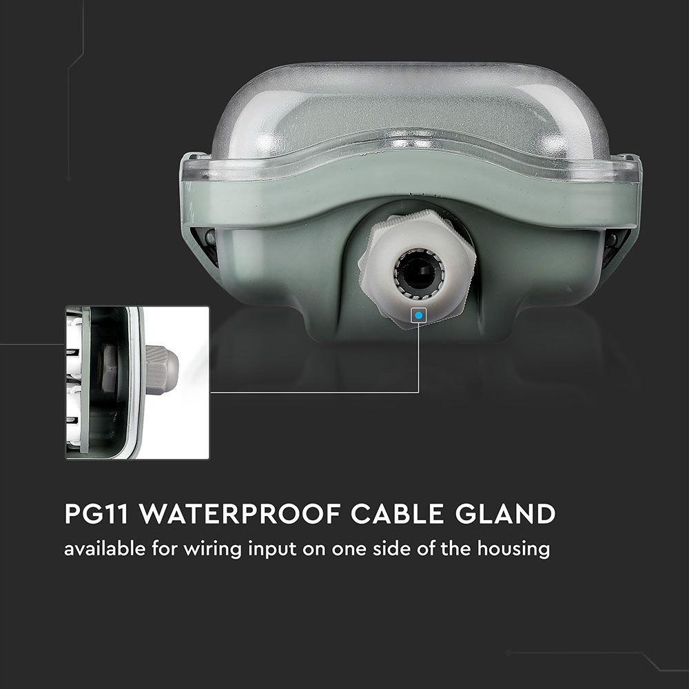 VT-6029 2X10W WATERFROOF FITTING (60CMX2) WITH LED TUBE 4000K IP65