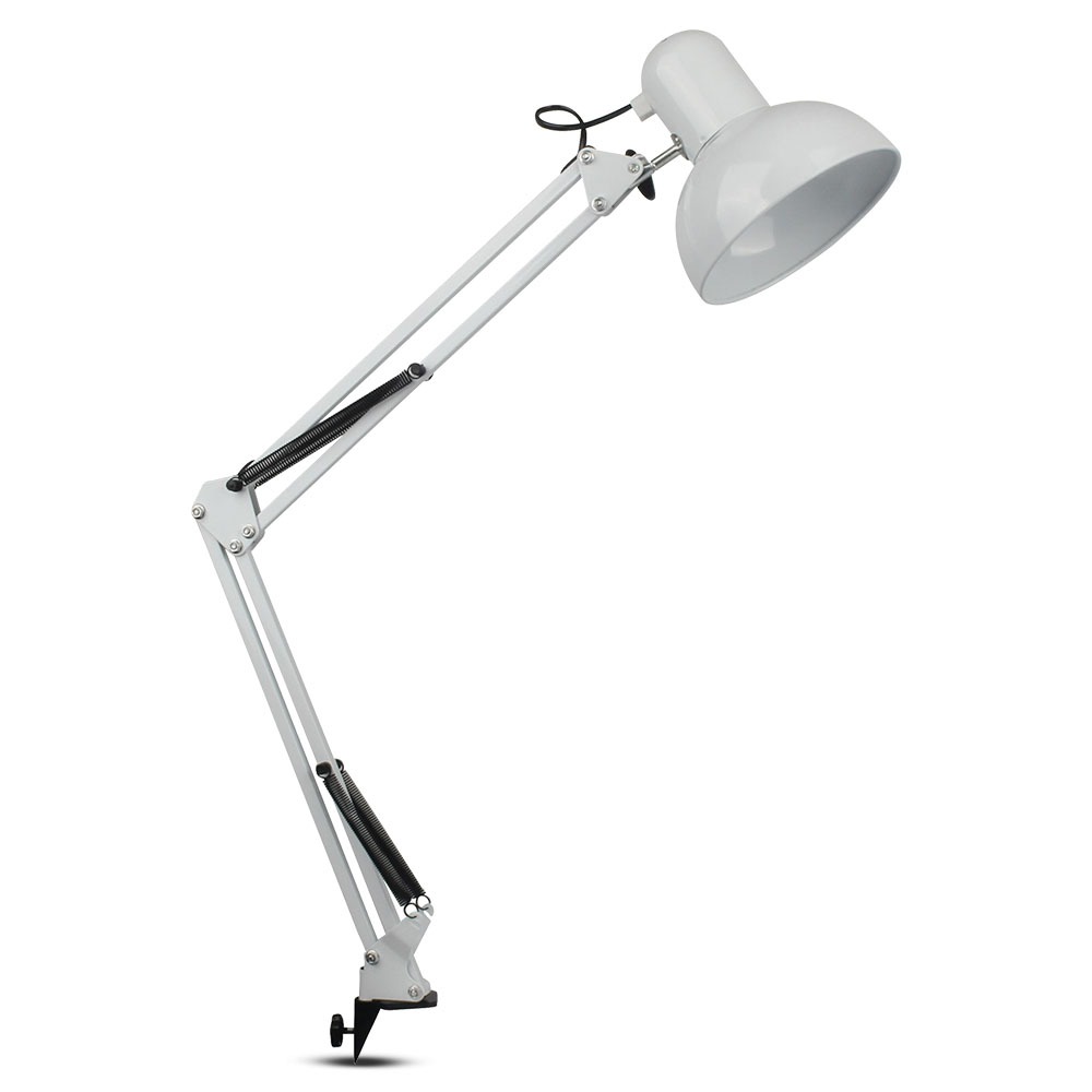 VT-7513 DESIGNER TABLE LAMP - ADJUSTABLE METAL BRACKET+SWITCH-E27 HOLDER-WHITE